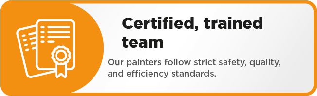 certified trained team - commercial painting